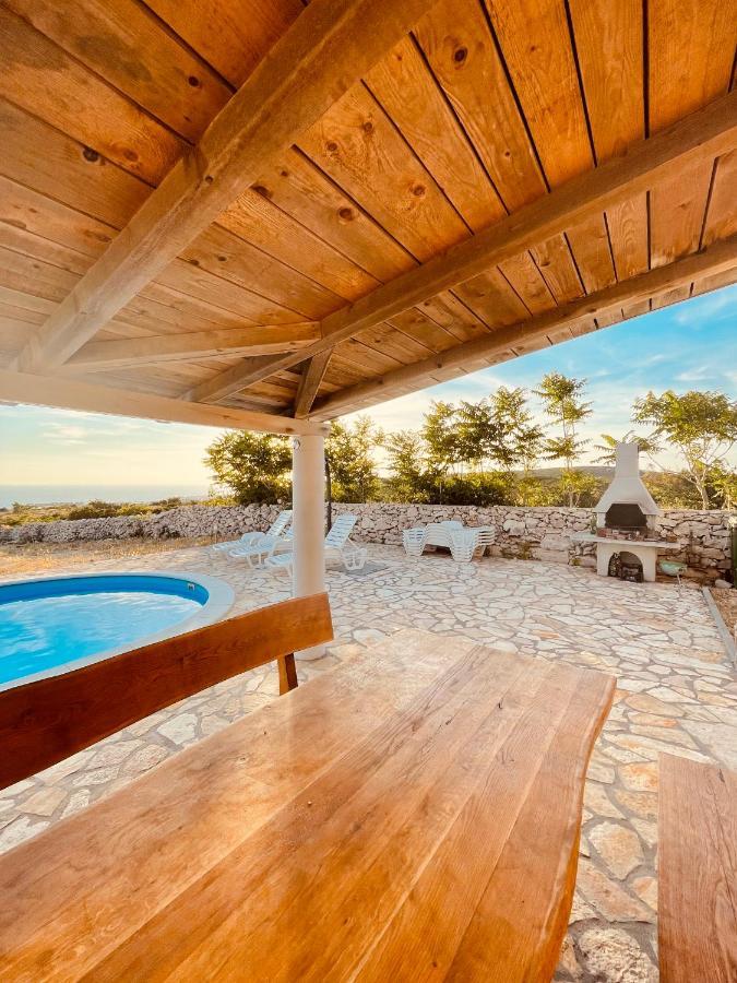 Beautiful Secluded Area Near Novalja Vacation House With Pool And Sea View Villa Lara المظهر الخارجي الصورة